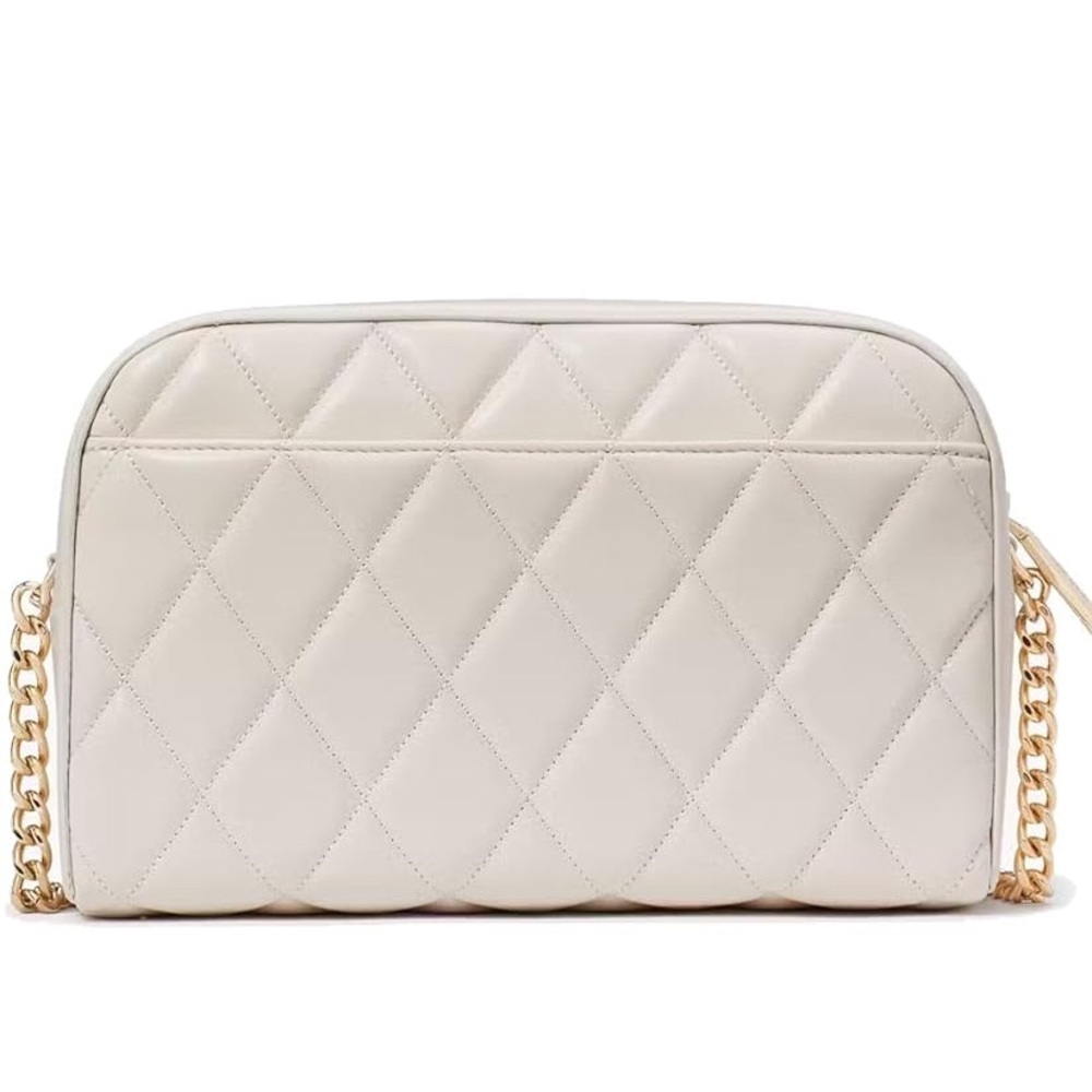 NWT Retails$398 Kate Spade Quilted Cream Leather Bag with Gold Crossbody Bag - Picture 5 of 10